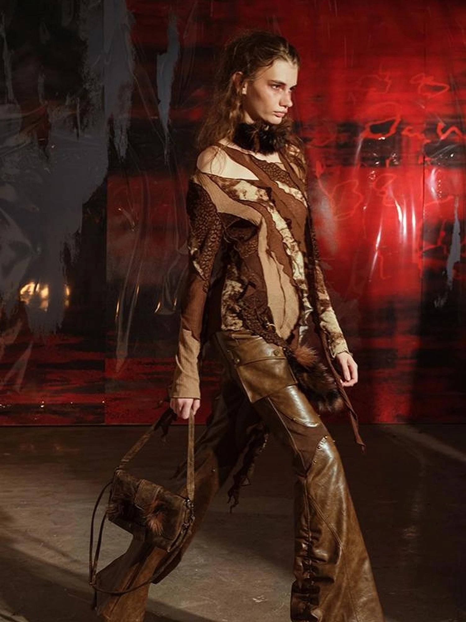 Multi Textured Patchwork Wasteland Top