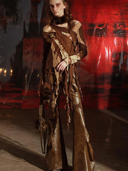 Multi Textured Patchwork Wasteland Top