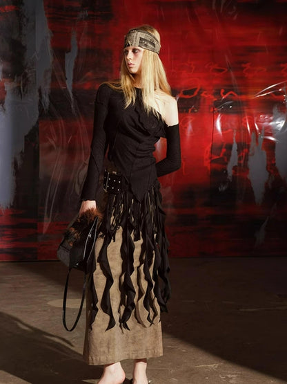 Off Shoulder Asymmetrical Top