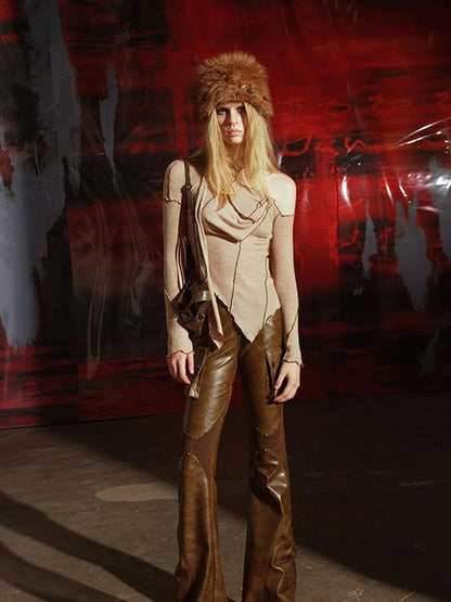 Off Shoulder Asymmetrical Top