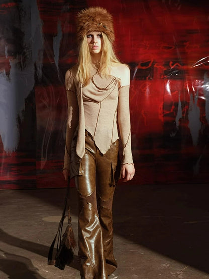 Off Shoulder Asymmetrical Top