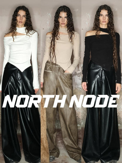 UpdateNN NORTH NODE Off Shoulder Ribbed Knit Top