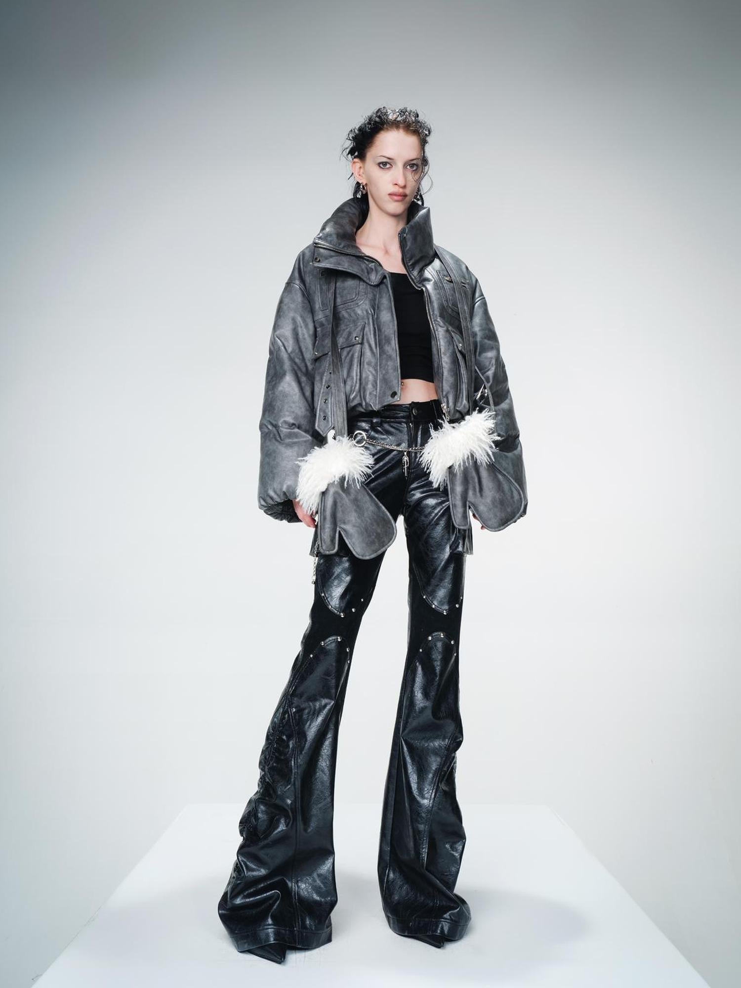 UpdateNN NORTH NODE Padded Short Puffer Jacket With 90 Percent White Duck Down