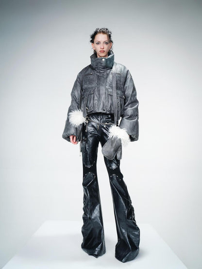 UpdateNN NORTH NODE Padded Short Puffer Jacket With 90 Percent White Duck Down