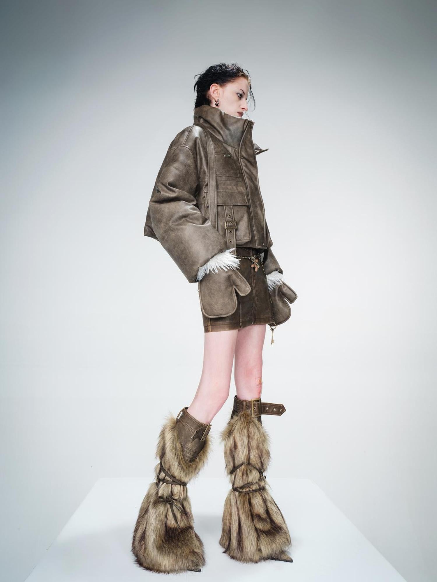 UpdateNN NORTH NODE Padded Short Puffer Jacket With 90 Percent White Duck Down