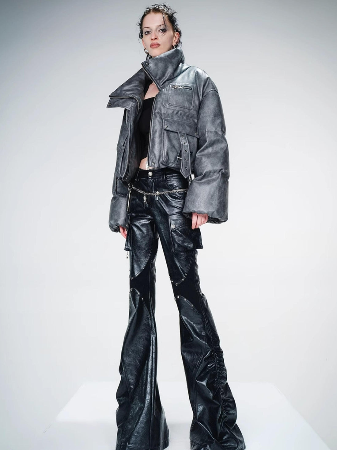 UpdateNN NORTH NODE Padded Short Puffer Jacket With 90 Percent White Duck Down