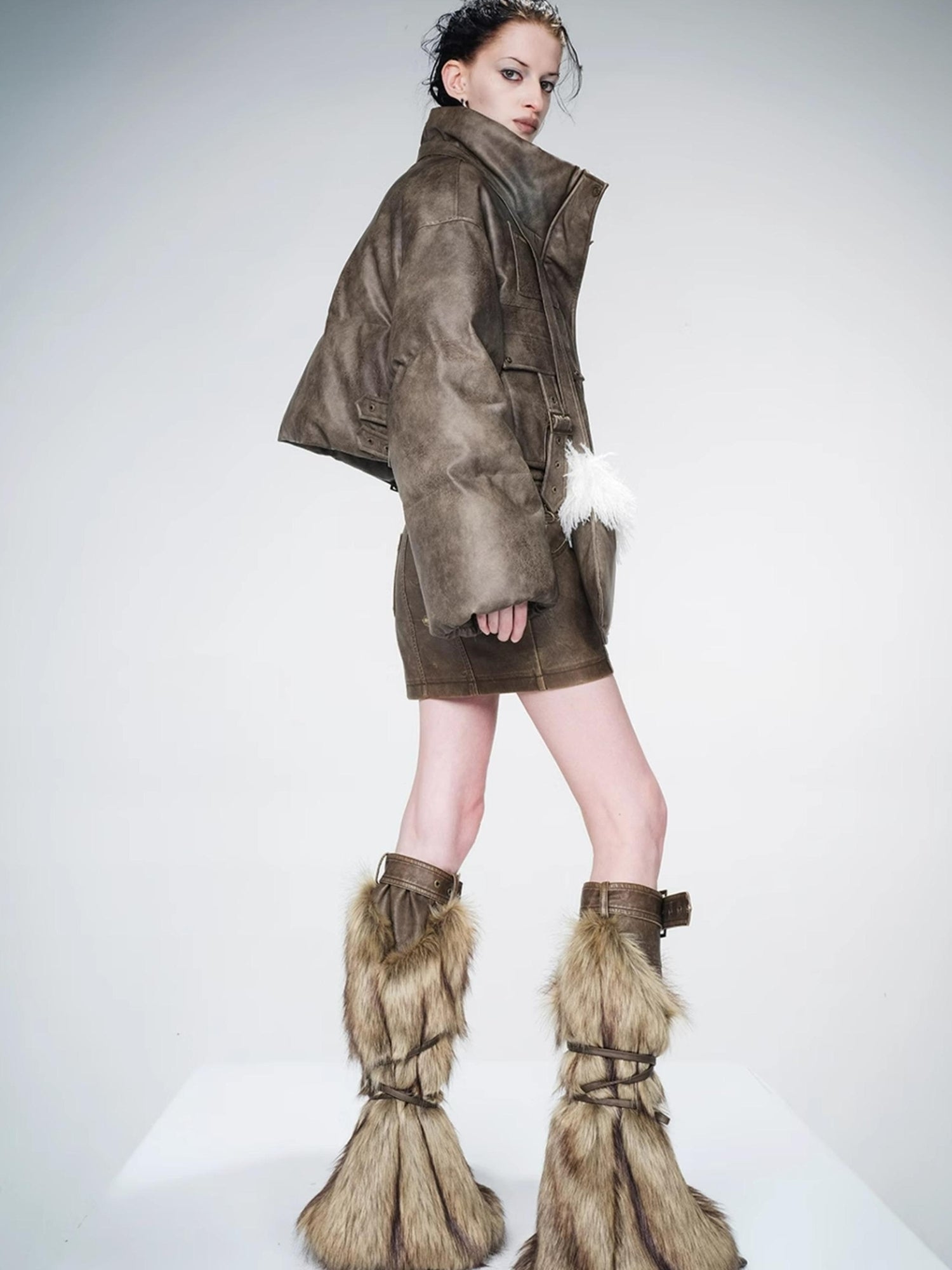 UpdateNN NORTH NODE Padded Short Puffer Jacket With 90 Percent White Duck Down