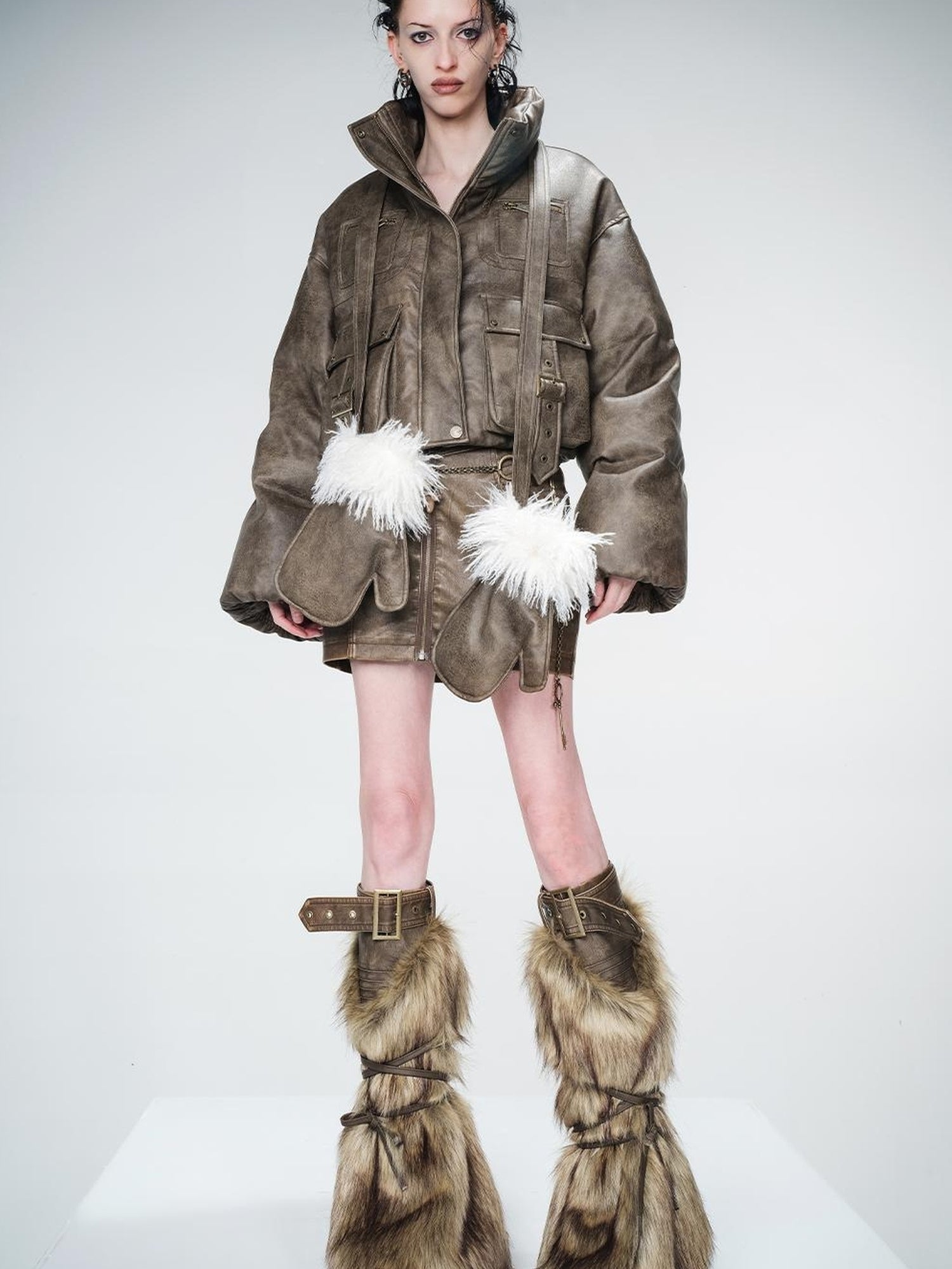 UpdateNN NORTH NODE Padded Short Puffer Jacket With 90 Percent White Duck Down
