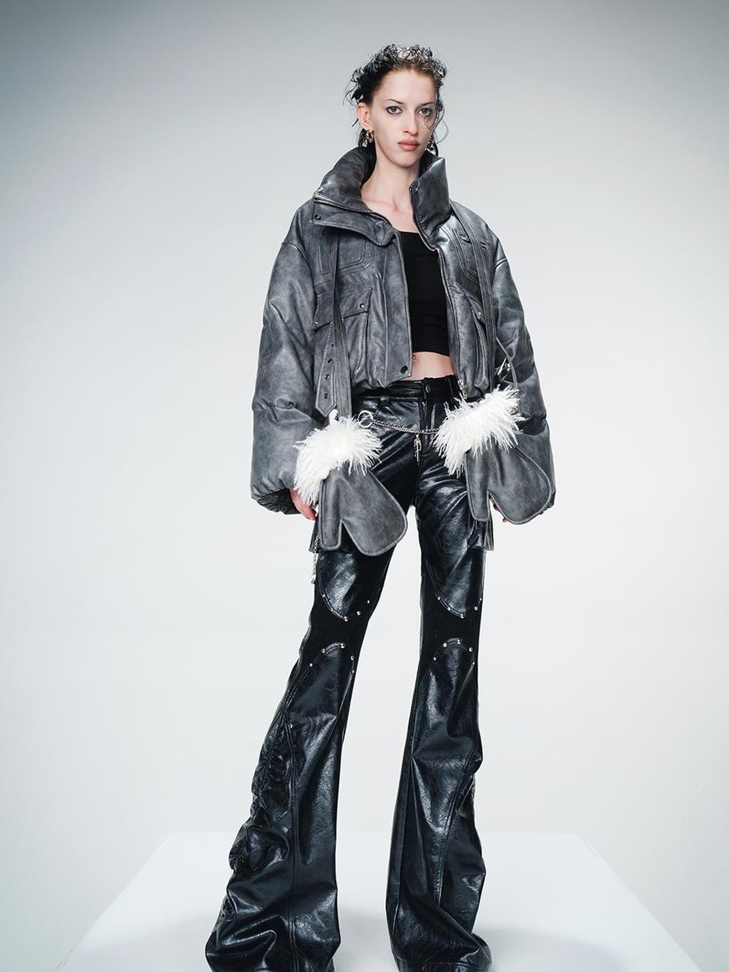 UpdateNN NORTH NODE Padded Short Puffer Jacket With 90 Percent White Duck Down