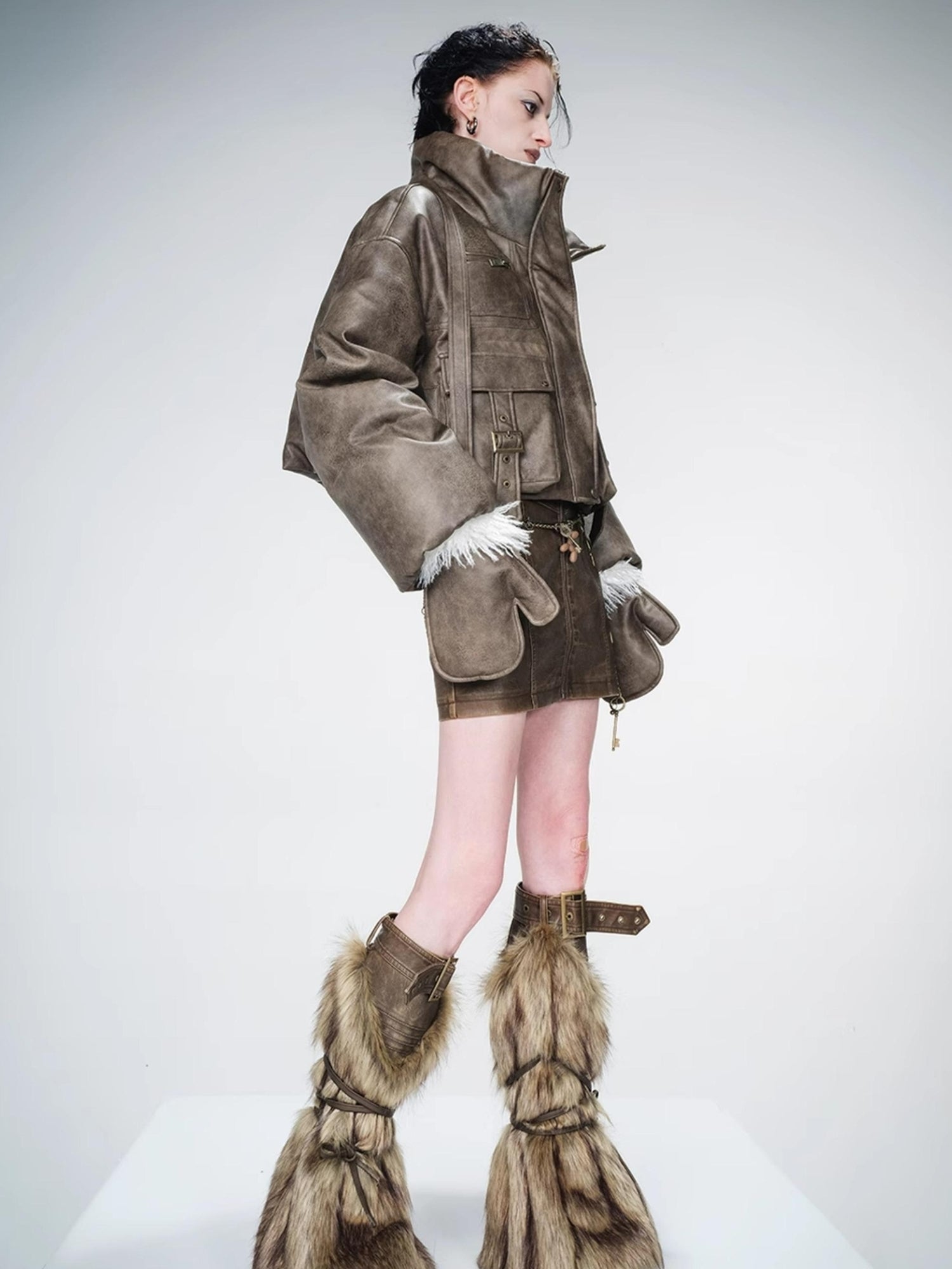 UpdateNN NORTH NODE Padded Short Puffer Jacket With 90 Percent White Duck Down