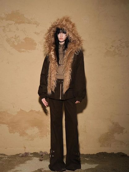 Patchwork Quilted Short Puffer Jacket