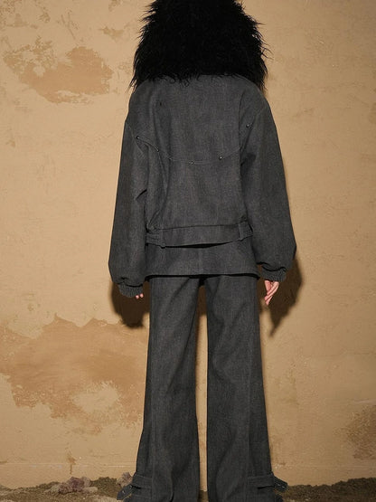 Patchwork Quilted Short Puffer Jacket