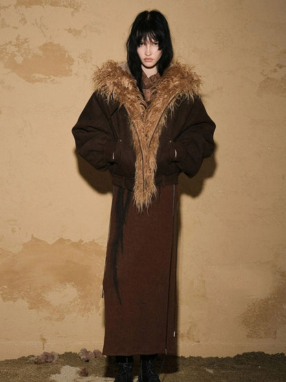 Patchwork Quilted Short Puffer Jacket