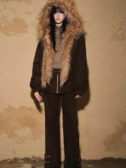 Patchwork Quilted Short Puffer Jacket