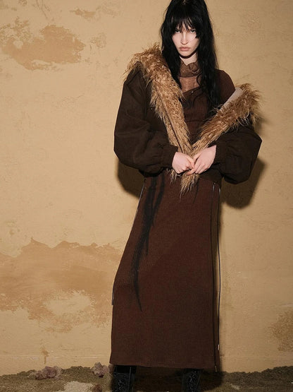 Patchwork Quilted Short Puffer Jacket