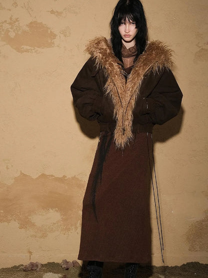 Patchwork Quilted Short Puffer Jacket