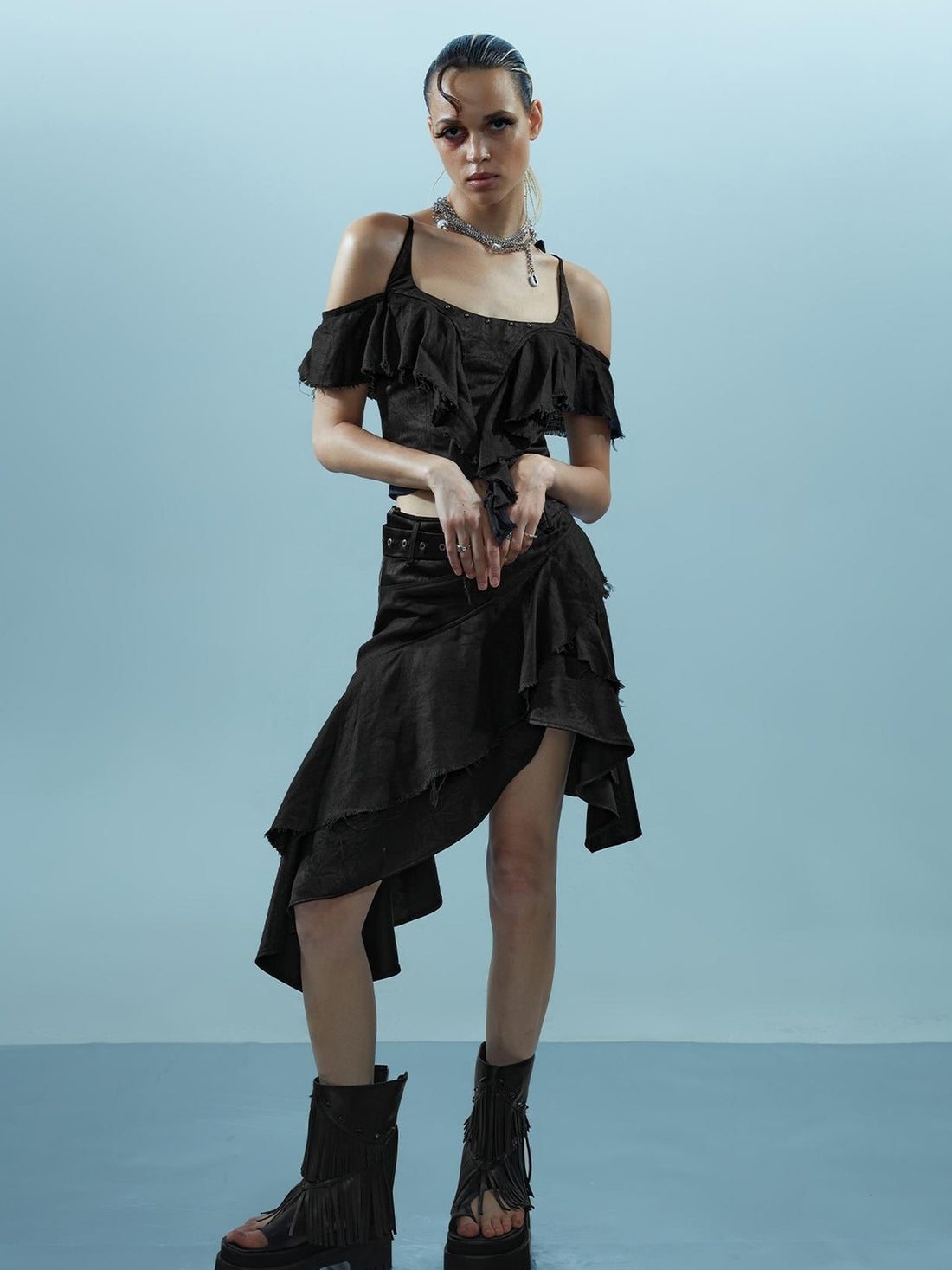 NN NORTH NODE Piscean Loom Ethereal Threads Asymmetrical Linen Set