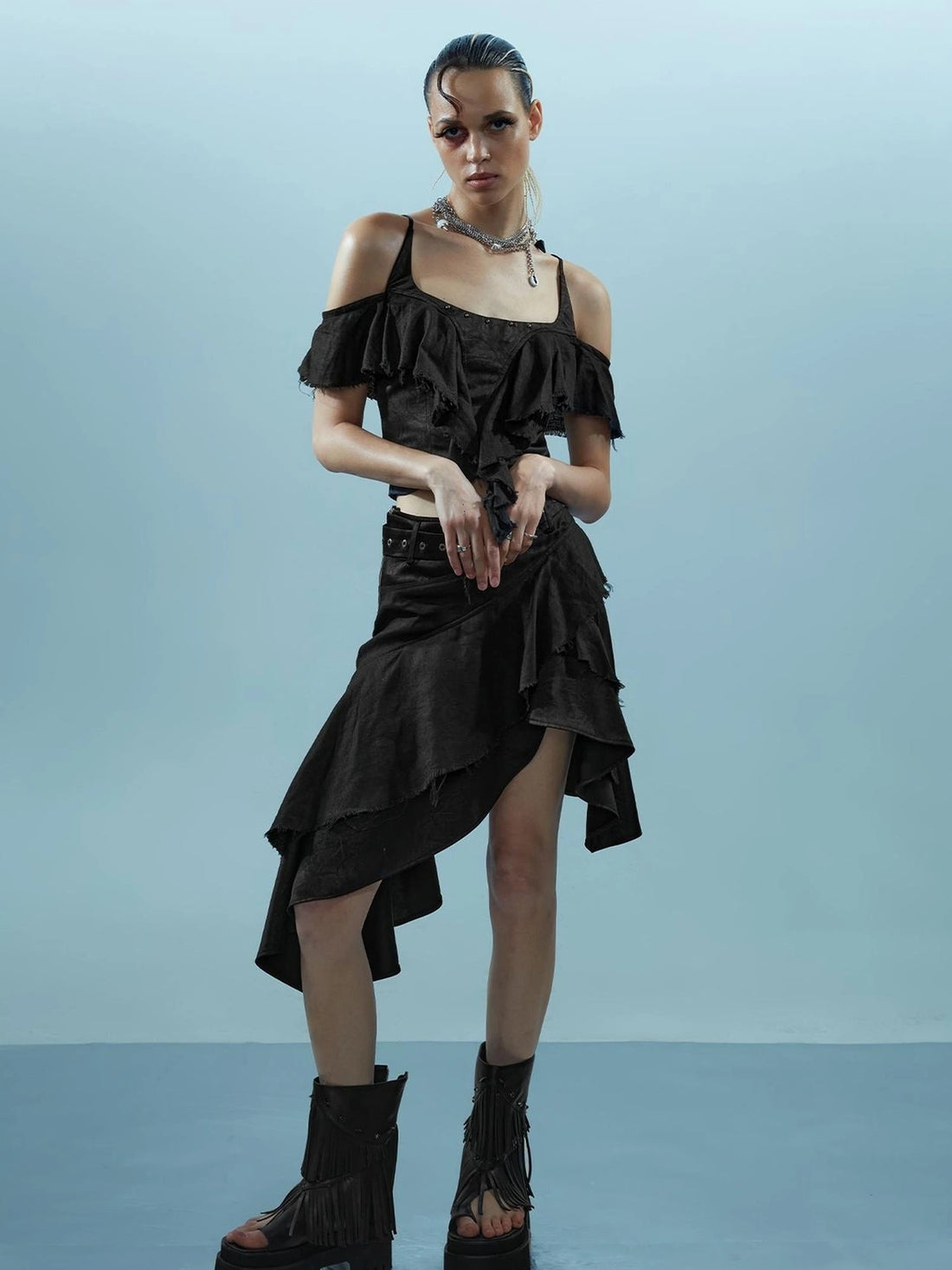 Piscean Loom Ethereal Threads Asymmetrical Linen Set