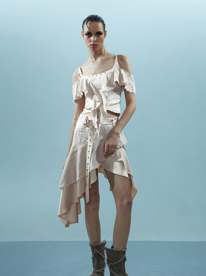 NN NORTH NODE Piscean Loom Ethereal Threads Asymmetrical Linen Set
