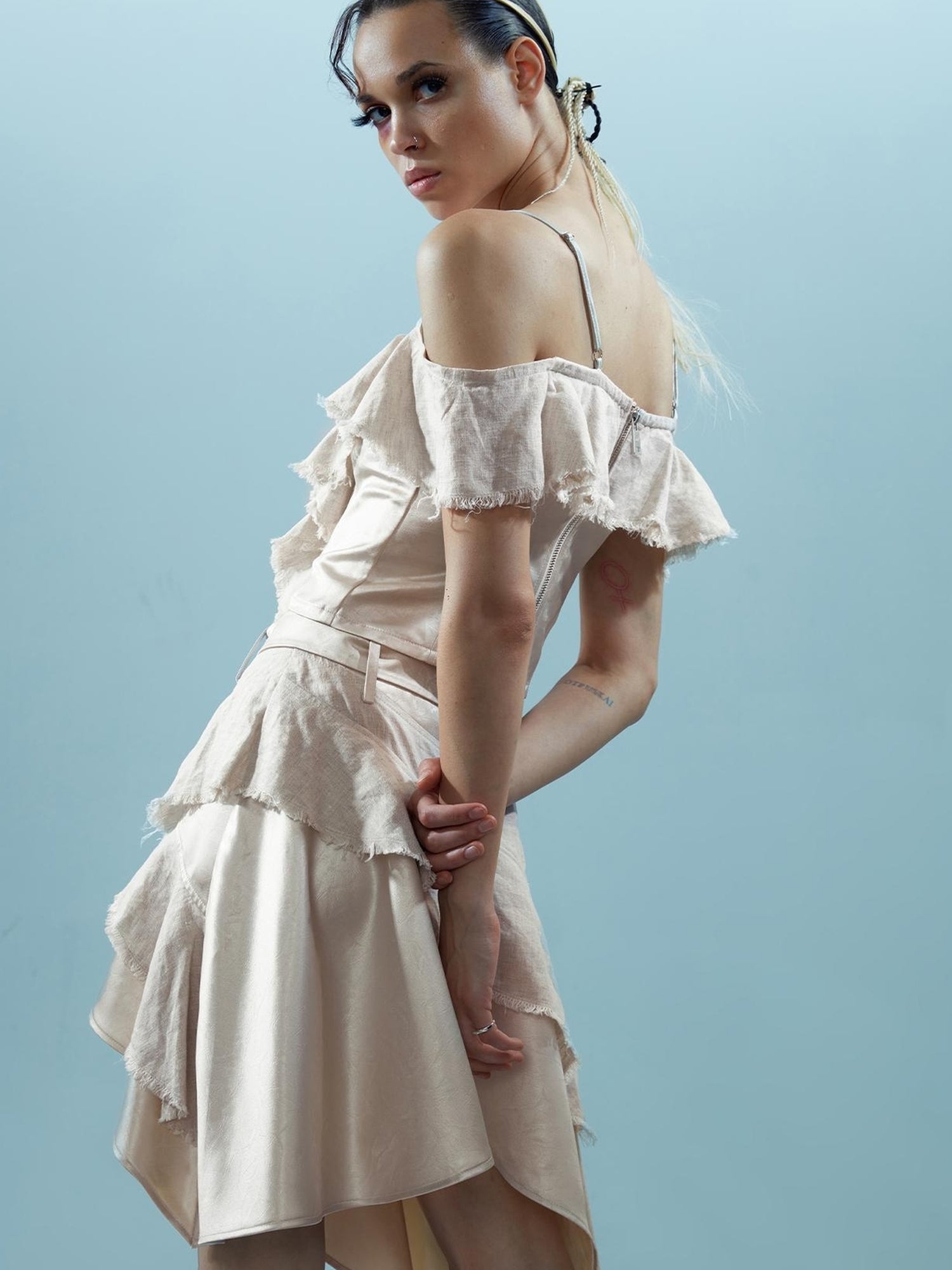NN NORTH NODE Piscean Loom Ethereal Threads Asymmetrical Linen Set