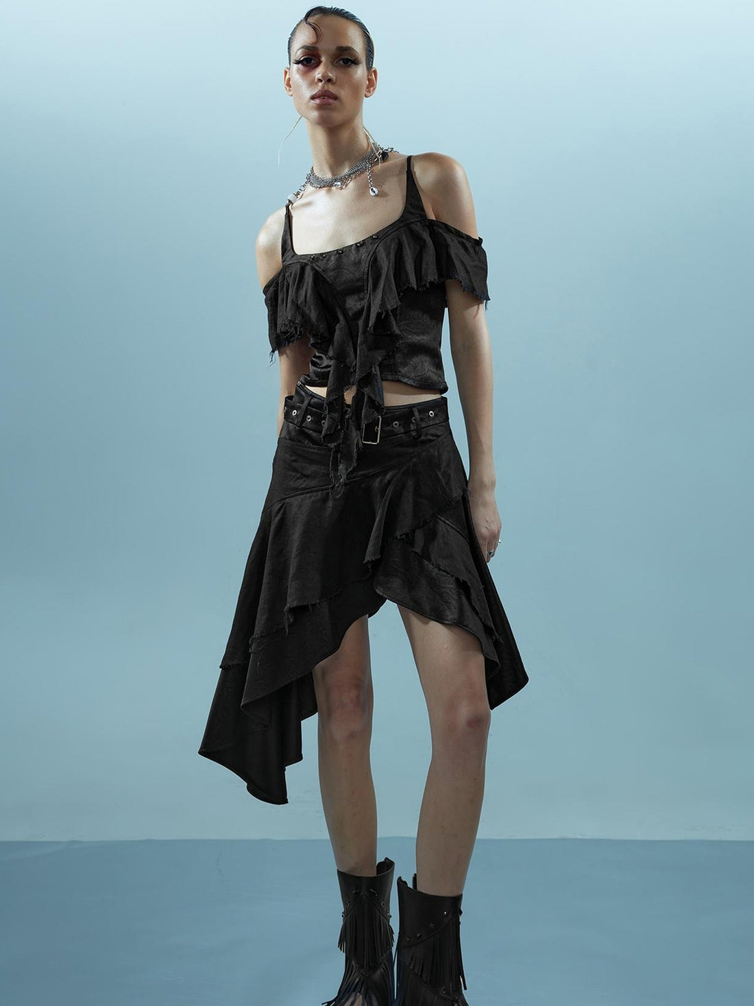 NN NORTH NODE Piscean Loom Ethereal Threads Asymmetrical Linen Set