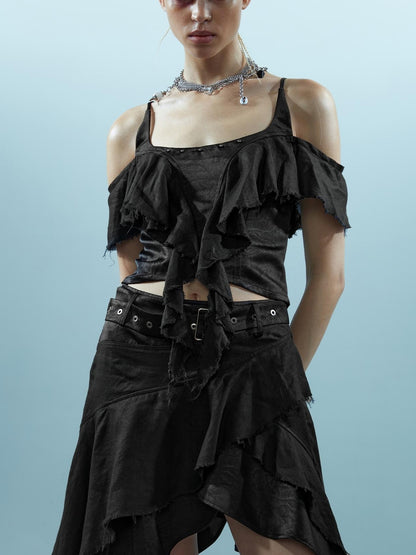 NN NORTH NODE Piscean Loom Ethereal Threads Asymmetrical Linen Set