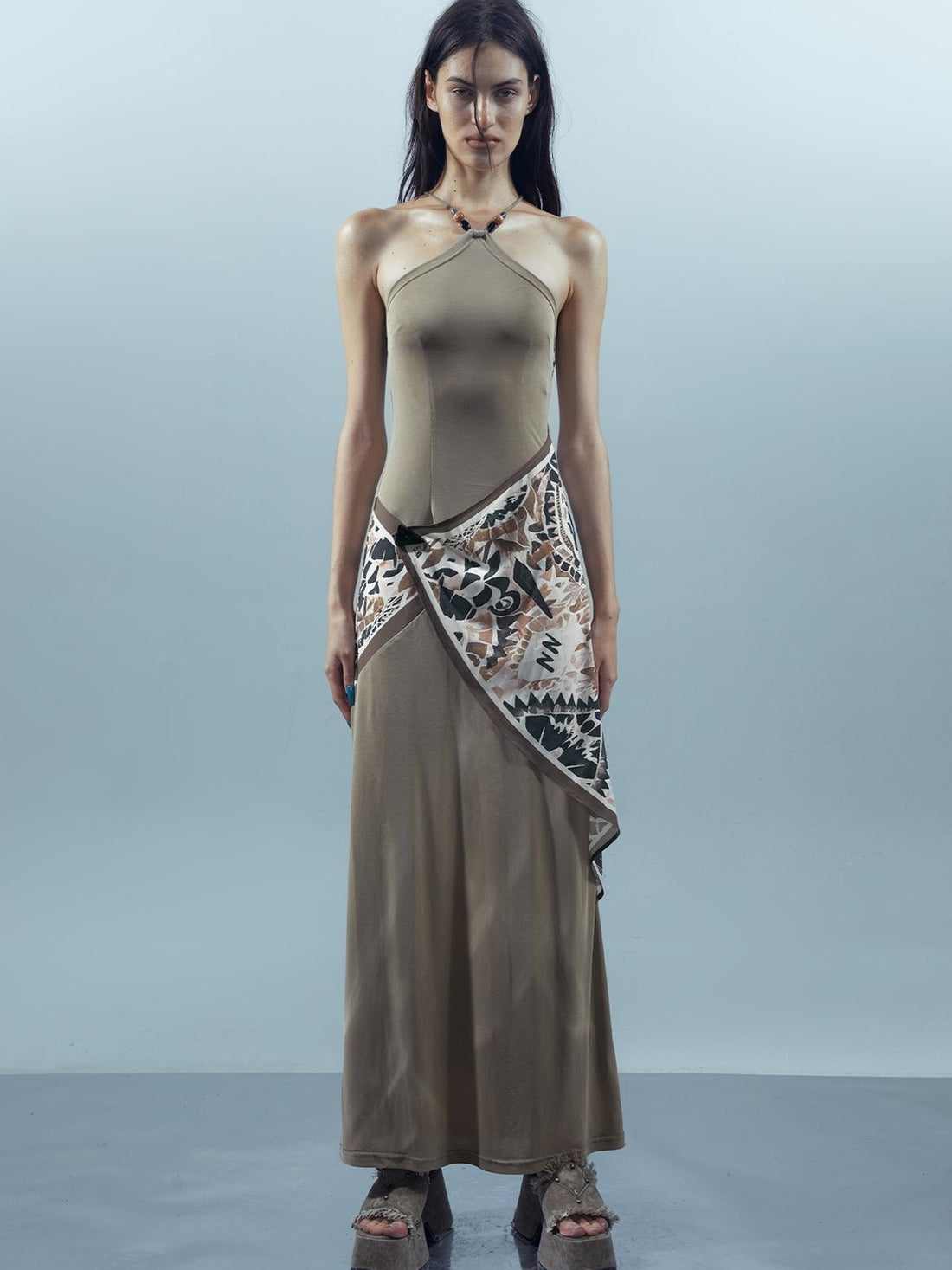 NN NORTH NODE Piscean Loom Ethereal Threads Backless Beaded Gown