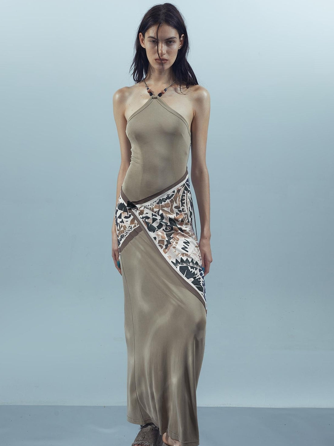 NN NORTH NODE Piscean Loom Ethereal Threads Backless Beaded Gown