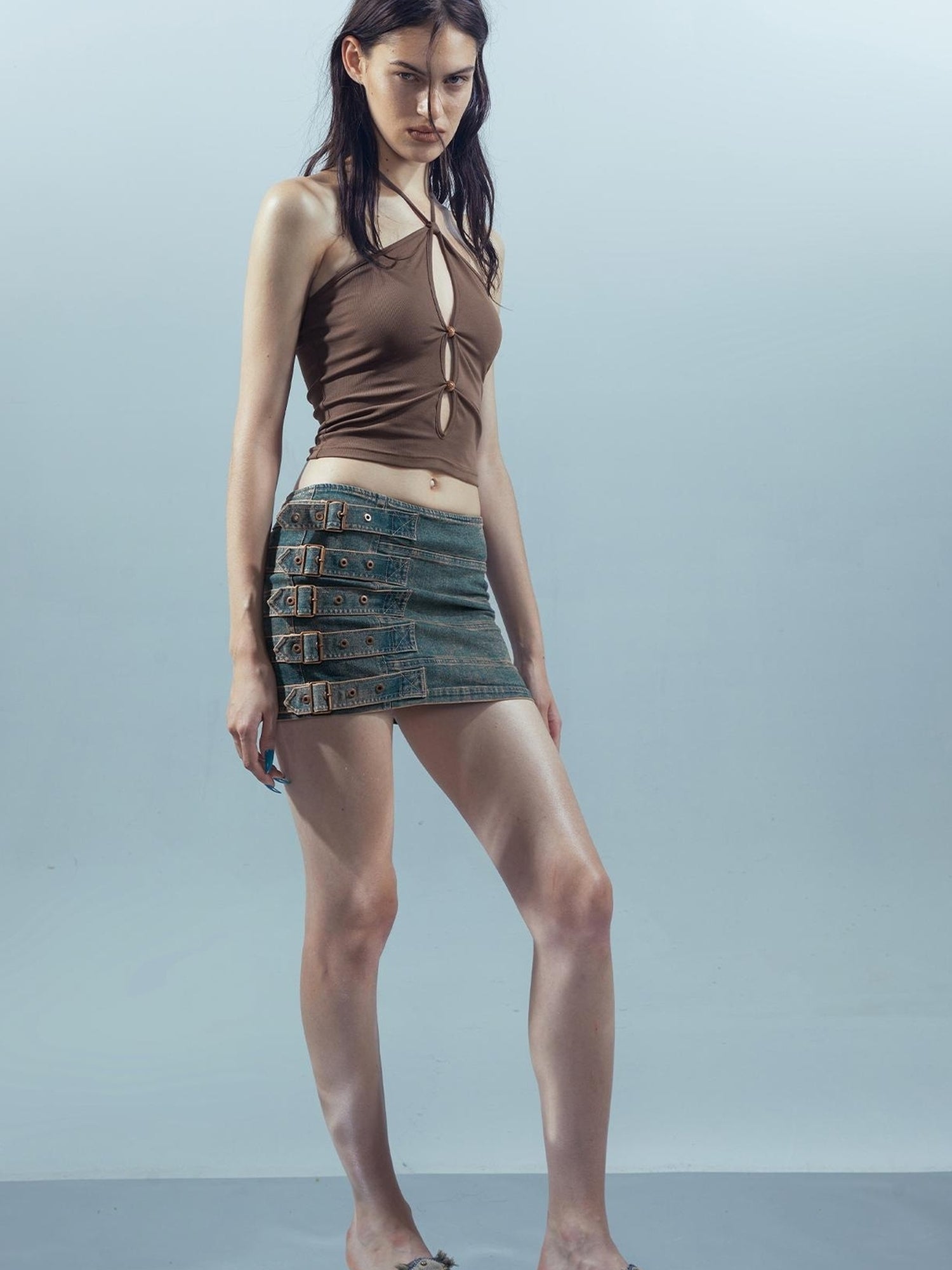 UpdateNN NORTH NODE Piscean Loom Ethereal Threads Mirage Cross Strap Camisole