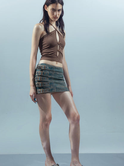 UpdateNN NORTH NODE Piscean Loom Ethereal Threads Mirage Cross Strap Camisole