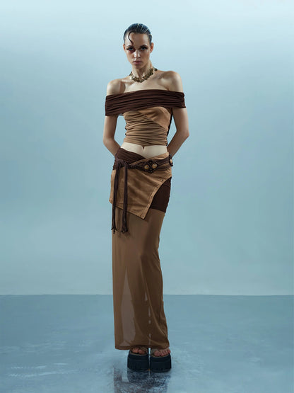 Piscean Loom Ethereal Threads Riveted Mesh Skirt