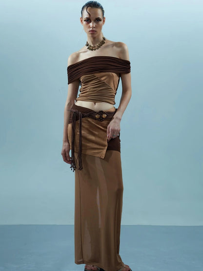 Piscean Loom Ethereal Threads Riveted Mesh Skirt