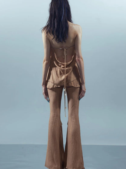 Piscean Loom Ethereal Threads Smocked Backless Camisole