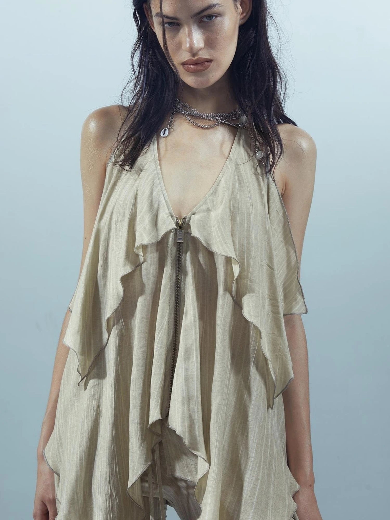 Piscean Loom Ethereal Threads Smocked Backless Camisole