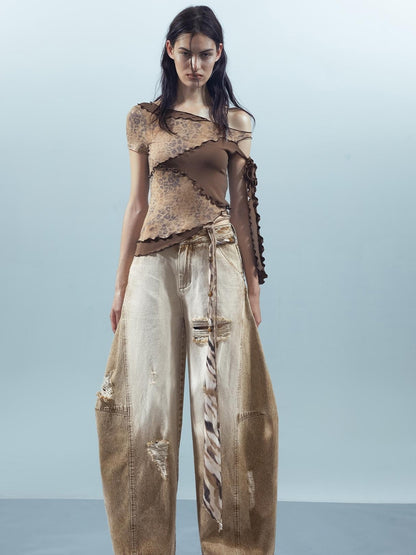 UpdateNN NORTH NODE Piscean Loom Ethereal Threads Tapered Jeans