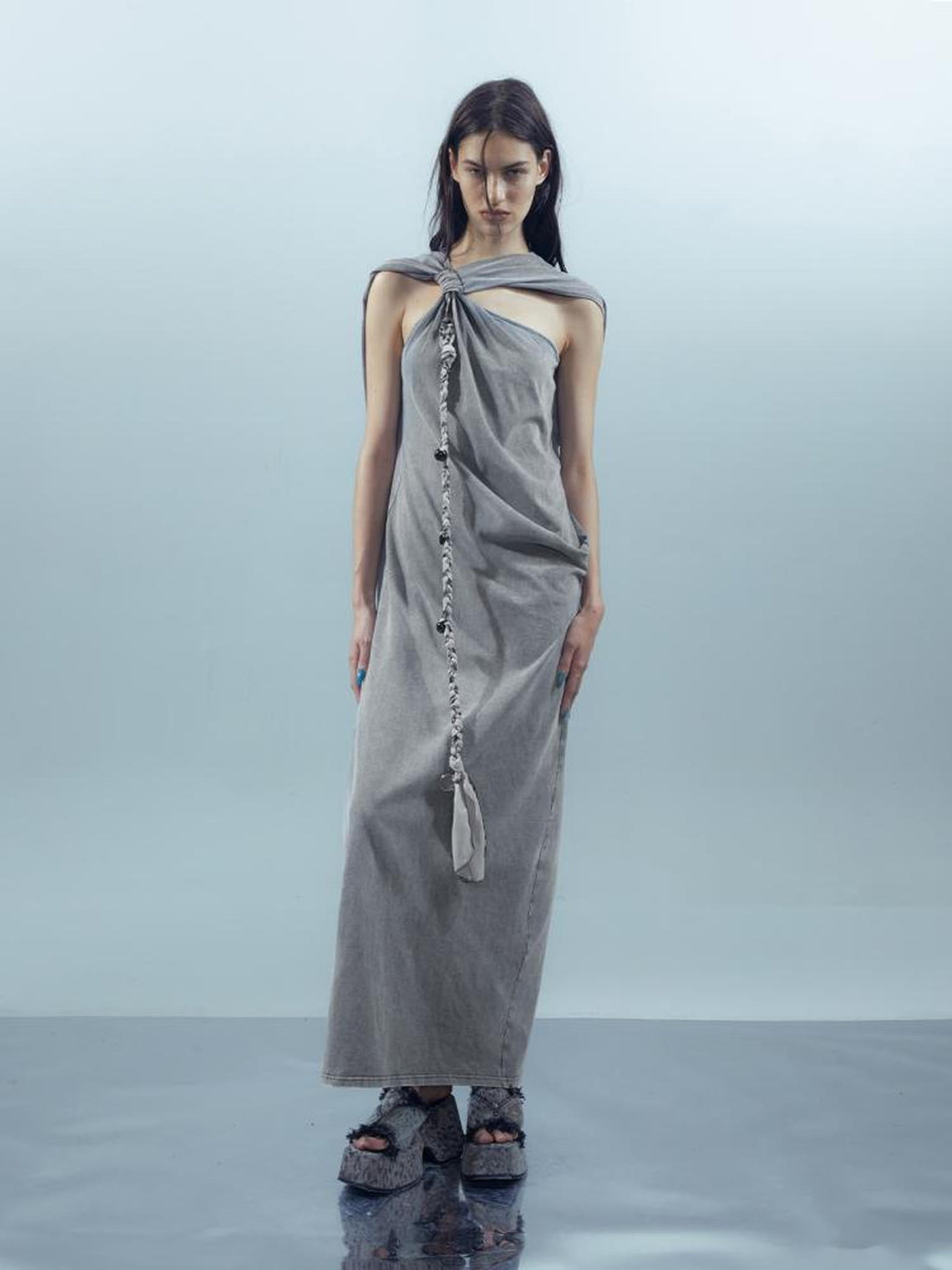 UpdateNN NORTH NODE Piscean Mirage Ethereal Threads Washed Tie Dye V-neck Dress