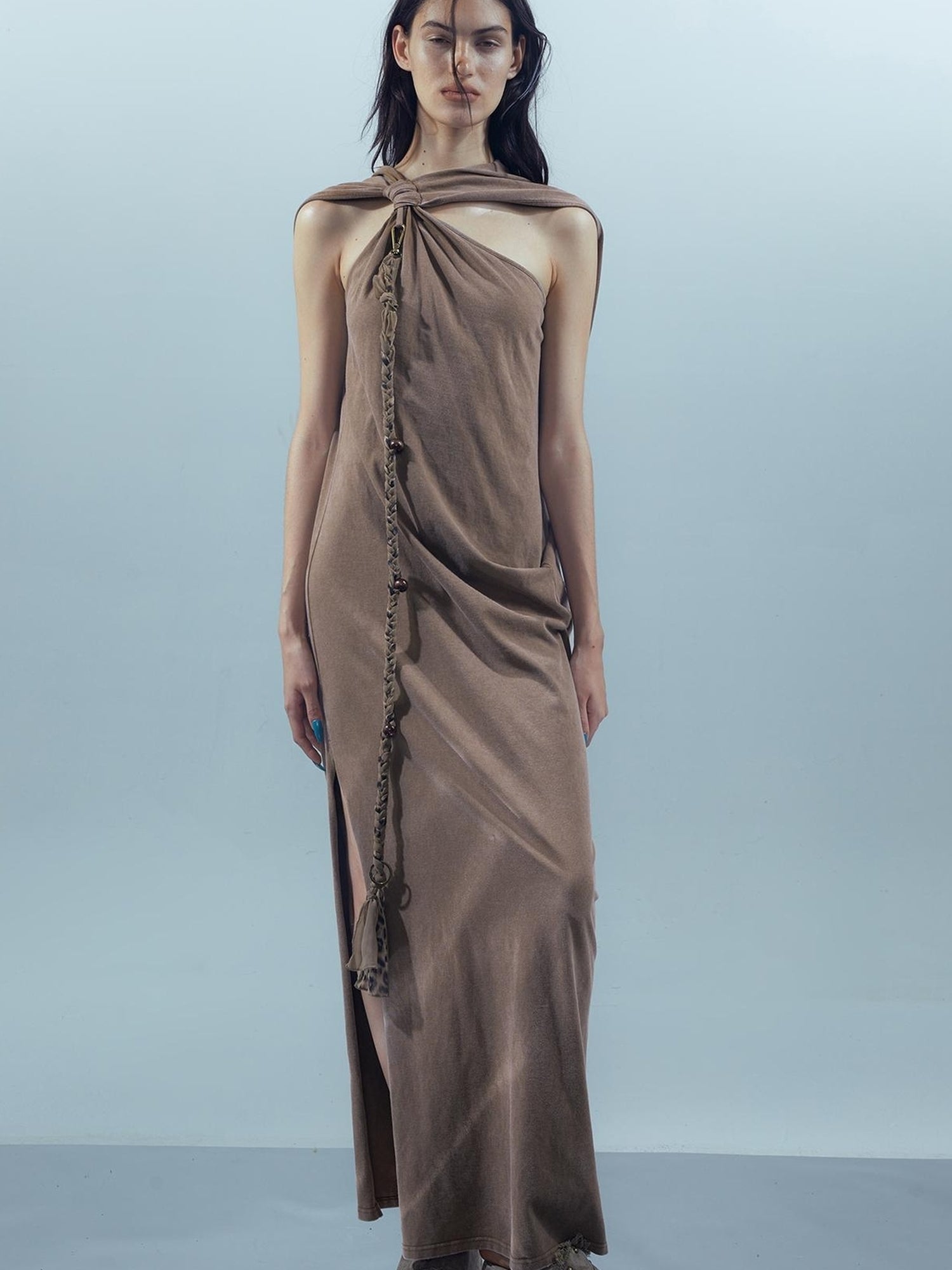 UpdateNN NORTH NODE Piscean Mirage Ethereal Threads Washed Tie Dye V-neck Dress