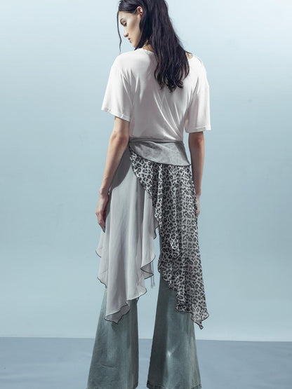 UpdateNN NORTH NODE Piscean Odyssey Off Shoulder Tee With Detachable Scarf