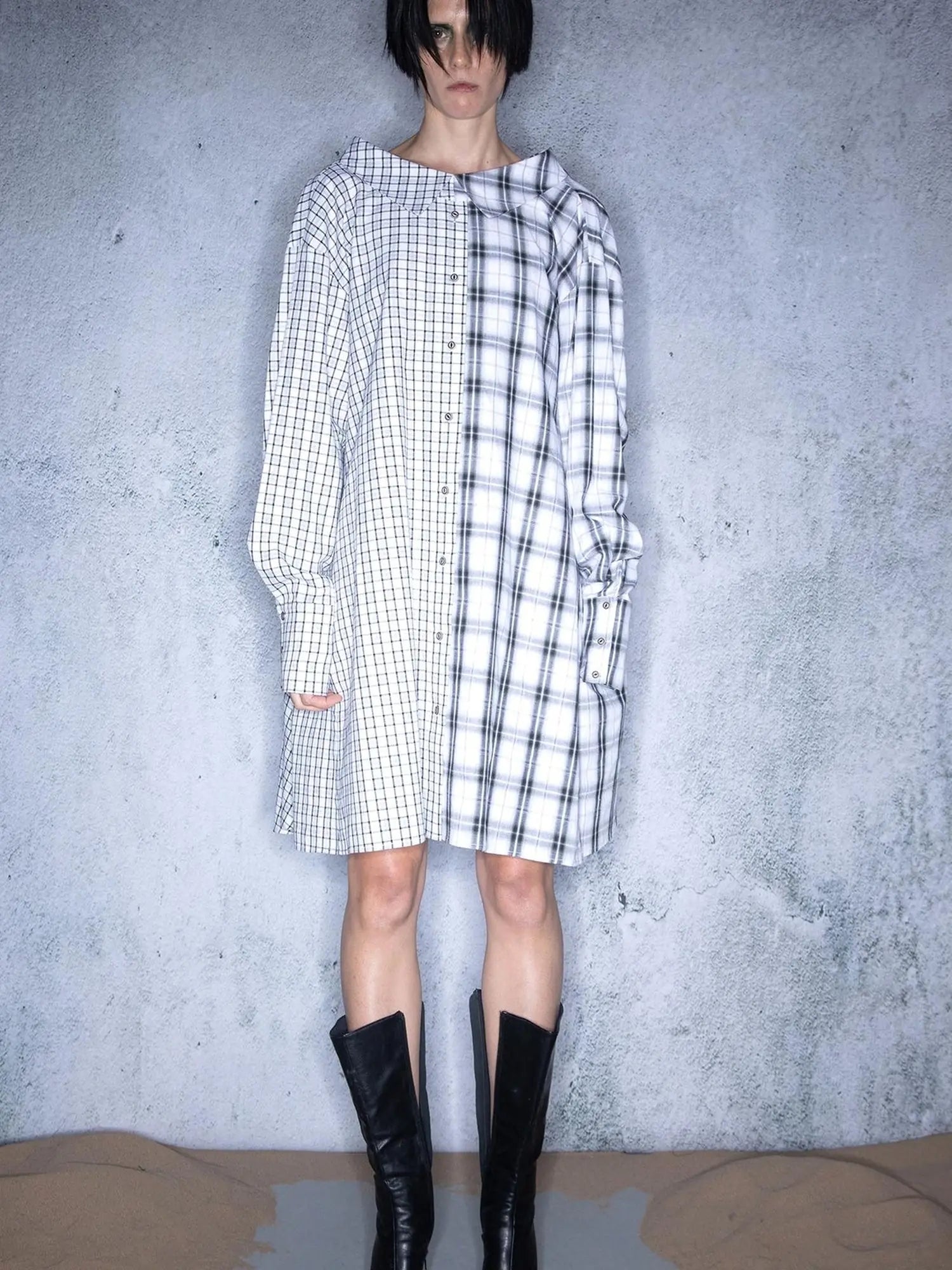 Plaid Patchwork Multi Way Skirt