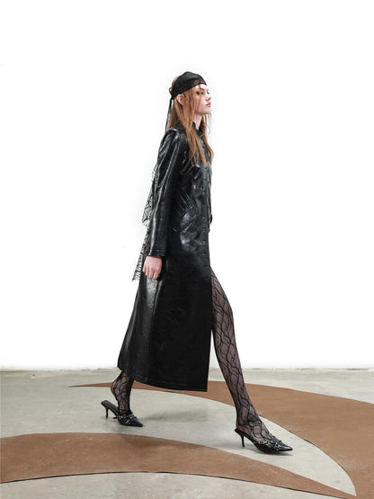 UpdateNN NORTH NODE Planetary Procession Long Trench Coat with Buttons