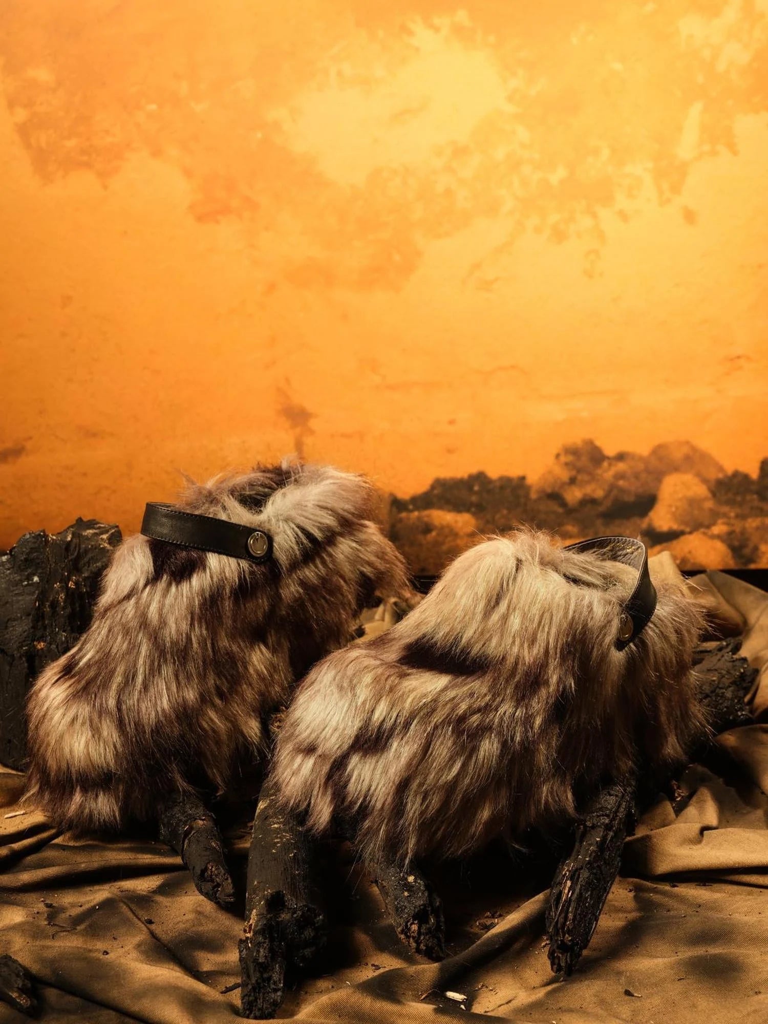 Platform Fur Slippers