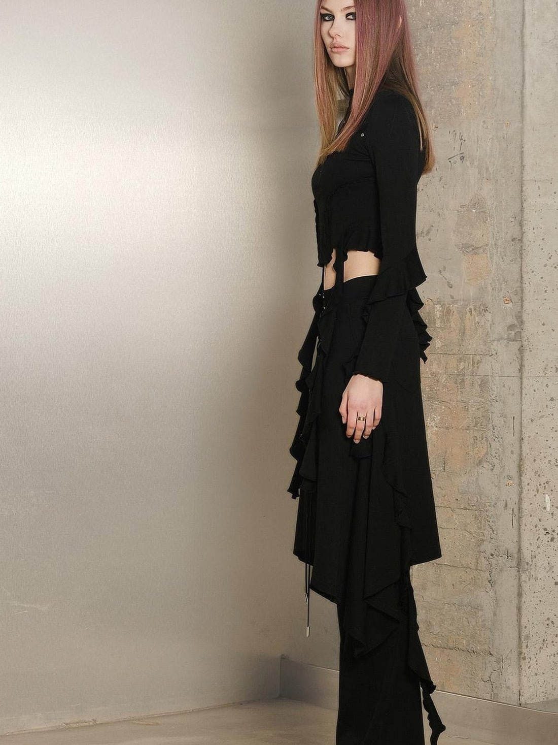 UpdateNN NORTH NODE Pleated Knit Culotte Trousers