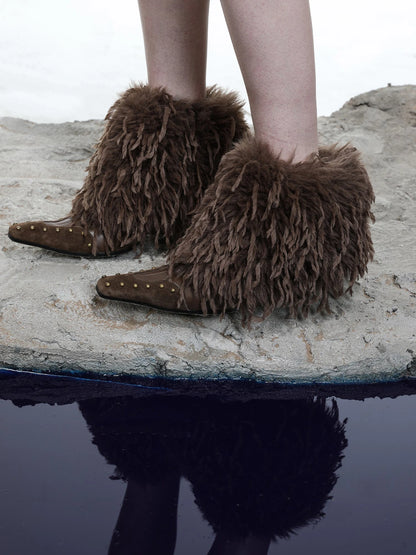 Pointed Toe Stiletto Ankle Boots 6cm Heel