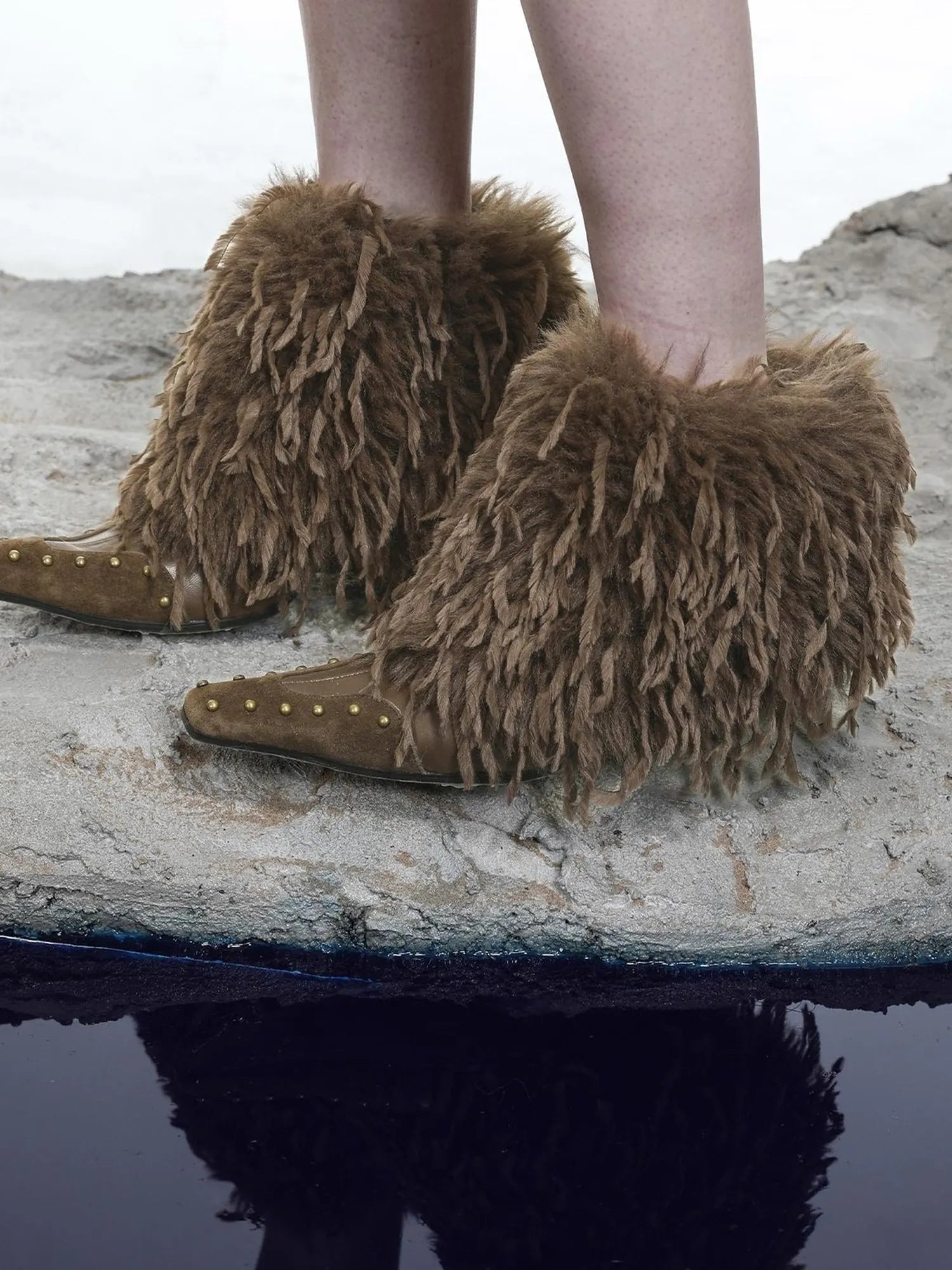 Pointed Toe Stiletto Ankle Boots 6cm Heel