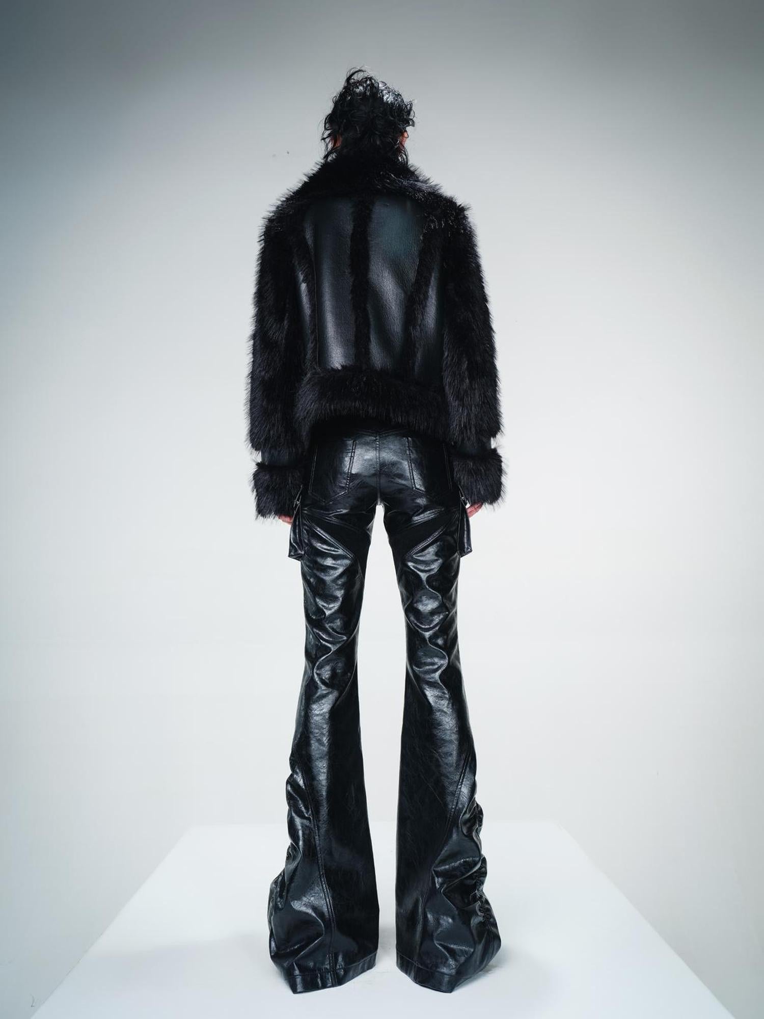 UpdateNN NORTH NODE Protein Leather Blend Shearling Jacket