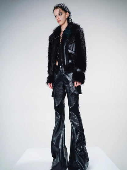UpdateNN NORTH NODE Protein Leather Blend Shearling Jacket