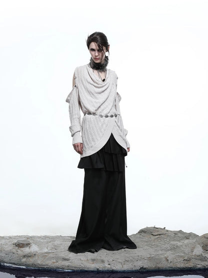 Rayon Cotton Silk Mesh Knit Cardigan