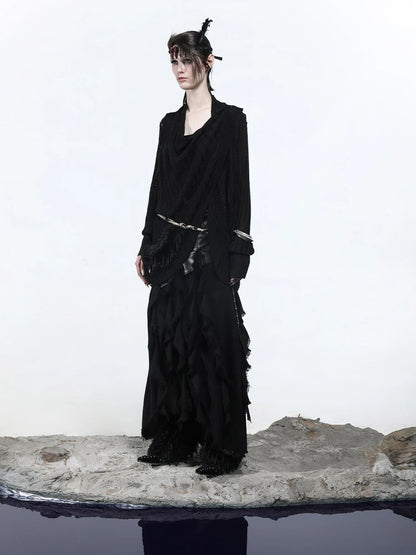 Rayon Cotton Silk Mesh Knit Cardigan