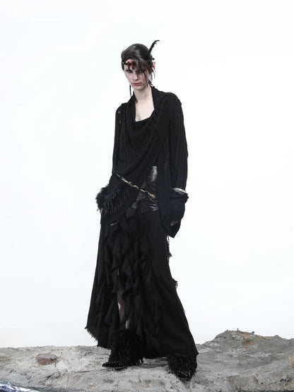 Rayon Cotton Silk Mesh Knit Cardigan