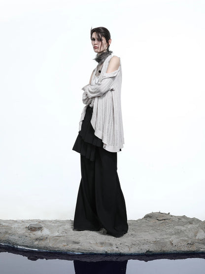 Rayon Cotton Silk Mesh Knit Cardigan